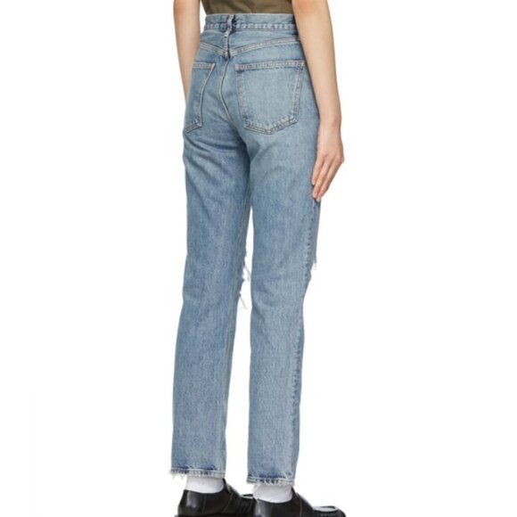 Agolde Lana Straight Distressed Jeans - 23" - Picture 5 of 11